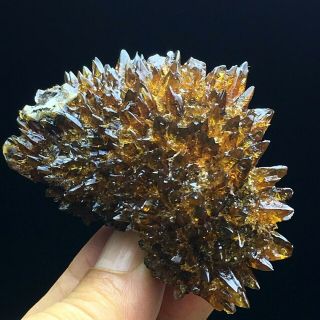 105gnew Find Rare Amber Calcite Phosphorescent Mineral Specimen