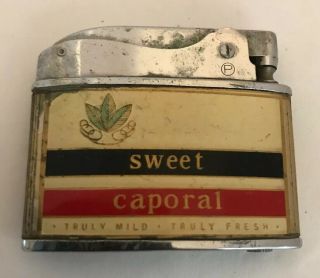 Vintage Sweet Caporal Cigarette Lighter Flat Advertising Collectible Item