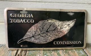 Georgia Tobacco Commission License Plate Collectible Agriculture Georgia Usa