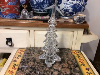 Vintage Hand Blown Glass Christmas Tree 10 1/2” Tall