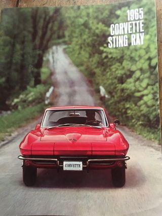 1965 Chevrolet Corvette Sting Ray Color Sales Brochure