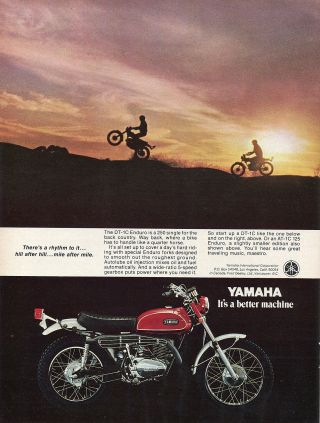1970 Yamaha Dt - 1c Enduro 250 Motorcycle It 