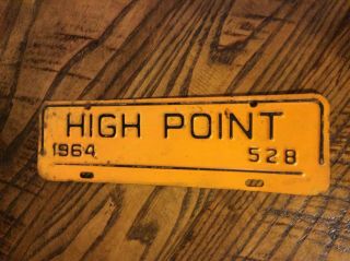 High Point North Carolina City License Plate Nc City Tax Tag Nc Topper 528