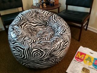 Vintage Mad Inflatable Furniture Mid Century Zebra Chair Retro Lounge 1970 Mcm