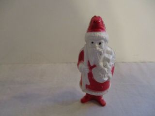 Vintage 4 " Celluloid (irwin) Santa Claus Figurine Made In The U.  S.  A