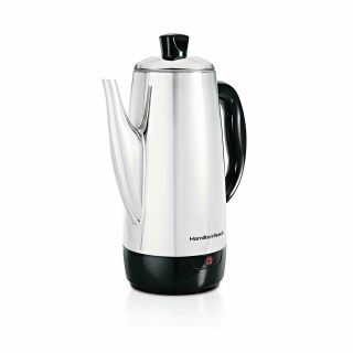 Hamilton Beach 12 Cup Electric Percolator (40616),  Quick Brew,  Stainless Steel