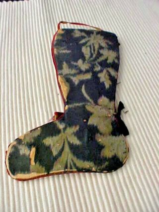 Needle Holder Boot Shape Silk Wool Includes A Few Needles Hand Made Vintage