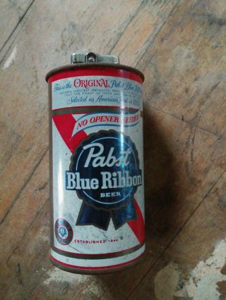 Vintage 1970 ' s Pabst Blue Ribbon Beer Tabletop Can Cigarette/Cigar Lighter 2