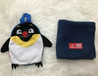 Emirates Fly With Me Animals Carry Buddy Plane Blanket Ernie The Penguin 2