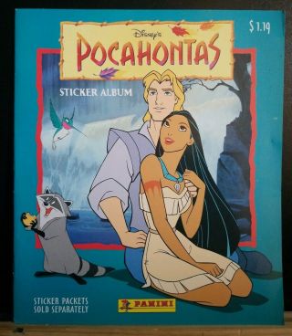 1995 Panini Walt Disney Pocahontas Empty Sticker Album