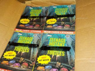 1990 Topps Teenage Mutant Ninja Turtles Tmnt Wax Box W/ 36 Packs Per