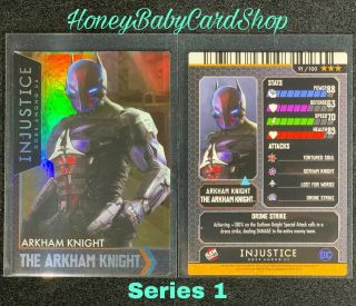 Injustice Arcade Series 1 Oop Card 91 Ark Kni The Arkham Knight Power Rare Holo.