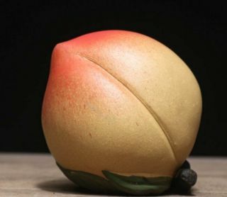 Chinese Yixing Zisha Pottery Tea Pet :peach