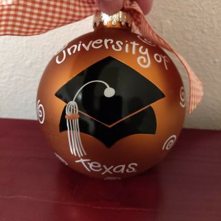 University of Texas LONGHORNS Graduation Coton Colors Christmas Ornament 3