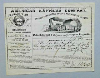 American Express Co.  Receipt 1859 Schenectady York