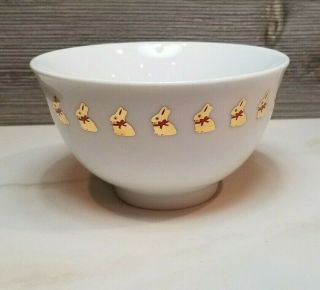 Thomas Rosenthal Lindts Chocolate Easter Bunny Candy Bowl Gold Bunnies