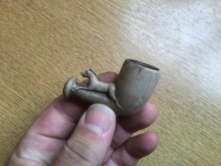 Rare Horse Figural Clay Tobacco Pipe Bowl C1890’s