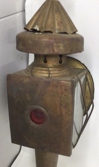 Antique 19th Century Mfg 20th Lamp Driving Light Coach Bicycle Buggy Lantern 4