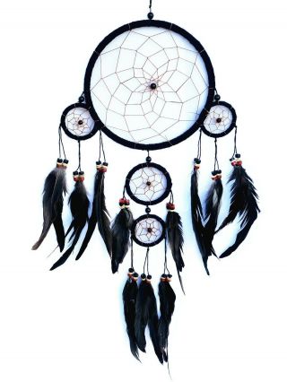 Handmade Dream Catcher Wall Hanging Decoration Ornament - Long Feathers - B5