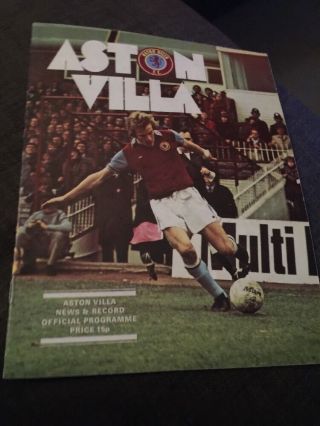 Aston Villa V Newcastle United 1976 Soccer/football Programme