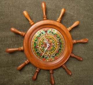 The Sun Stone Aztec Mayan Calendar Ship 