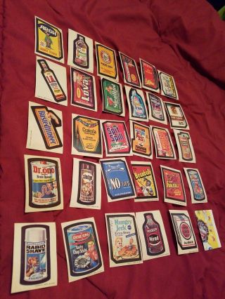 1973 Wacky Packages 3rd Series Near Complete Set Of Stickers