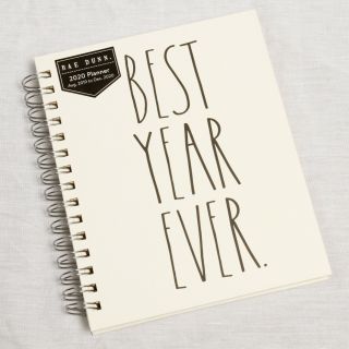 Rae Dunn 17 Mo.  8/19 - 12/20 Hard Cover Spiral Bound Planner “best Year Ever”