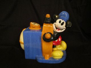 Treasure Craft Disney Steamboat Willie (mickey Mouse) Limited Edition Cookie Jar
