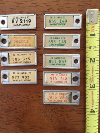 Vintage 1960’s 1970’s Dav Illinois License Plate Tags Disabled American Veterans