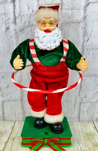 Toys By Tiffiny Hula Hooping Santa Claus Figurine Christmas Collectible