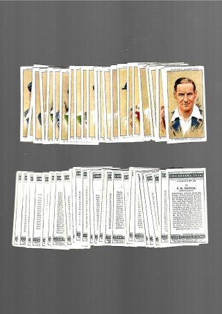 Cigarette Cards.  John Player Tobacco.  Cricketers 1934.  (full Set Of 50 Cards) (1934)