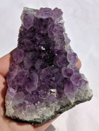 Purple Amethyst Crystal Cluster - 3.  8 " X 2.  8 " - Large Piece - Uruguay