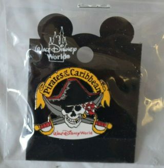Disney - Pirates Of The Caribbean Yellow Banner Pin Very Rare