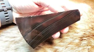 Midnight Lace Obsidian Flint Knapping Primitive Skinning Knife Preform Blank Hog