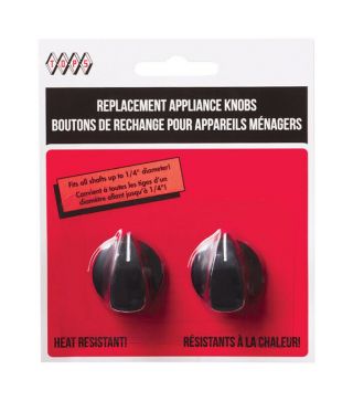 Tops Appliance Knob Fits Shafts Up To 1/4 " Dia.  Bakelite Plastic,  Black