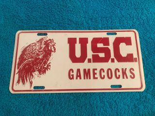 Vintage Usa University Of South Carolina License Plate Tag Licence Gamecocks