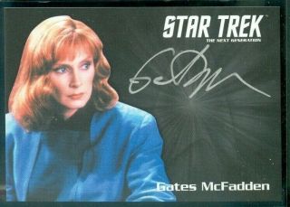 Star Trek Tng Portfolio Prints Ser 2 Gates Mcfadden As Dr Crusher Auto Card