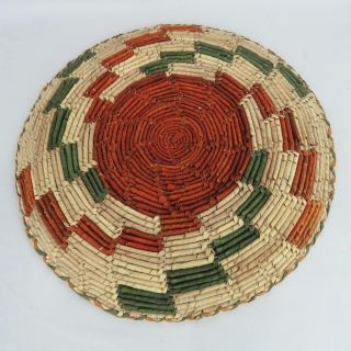 Vintage Native American Indian Hand Woven Basket Plate Tray