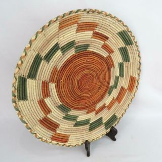 Vintage Native American Indian Hand Woven Basket Plate Tray 3