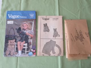 Vogue 7455 by Linda Carr 1989 sewing cat pattern 2