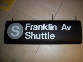 Nyc Subway Sign Route 2 Line Roll Sign S Franklin Avenue Shuttle Brooklyn Ny Art