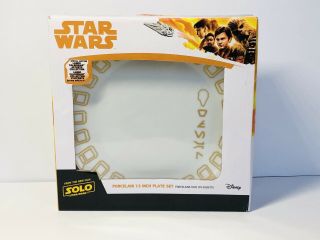 Rare Star Wars Lando Calrissian Porcelain Plate Set From Solo Movie.