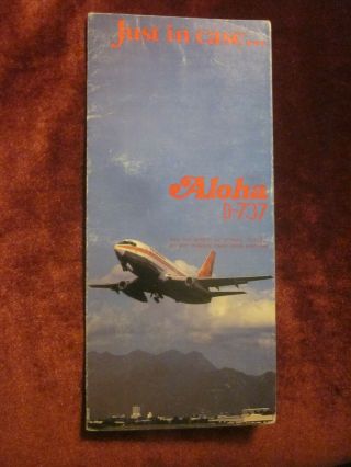 Rare Safety Card - Aloha Airlines Boeing 737
