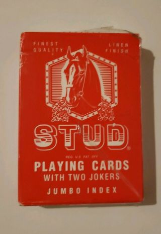 Stud Playing Cards Jumbo Index,  Red