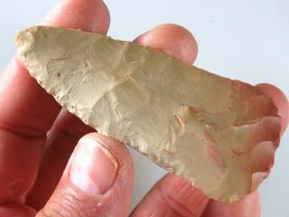 Early Archaic Cobbs knife,  Cache River area Southern Illinois,  L 3 1/2 2