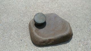 Native American Grinding Stone Tools Artifacts Nutting Paint Pot Mortar Pestle
