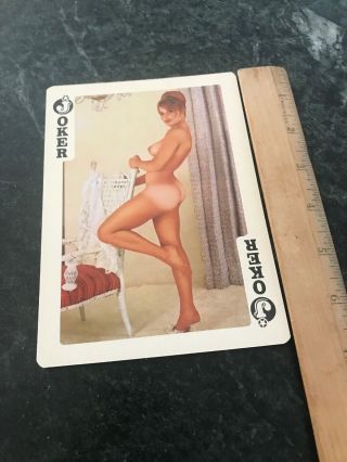 ESQUIRE nude semi - nude PINUP CHEESECAKE 50s JUMBO OVERSIZED playing card Rare 7” 2