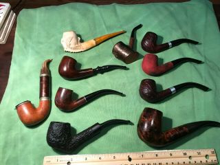 10 Assorted Bent Pipes (colossal,  Bruyere,  Etc. )