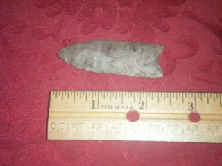 2 1/4 In.  Authentic Arrowhead Paleo Clovis Flutted Channel From Ga.