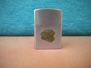 Vintage 1970 Zippo Lighter W/ Airplane Engine On Front